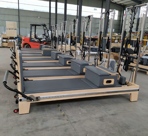 Home Gym Maple Wood Reformer Higsht Quality Wooden Gym Equipment Reformer With Tower SS-WD-MRSHT Wood Re - Product Image 6