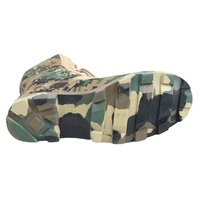 Bottes tactiques de camouflage Panama en gros d'usine, à tige haute, semelle extérieure en caoutchouc, doublure en toile et doublure en maille, pour l'entraînement tactique