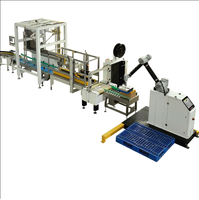 Mesin Palletizer Robot sepenuhnya otomatis untuk penggunaan pabrik tas palet susun efisien untuk kemasan makanan bahan kertas