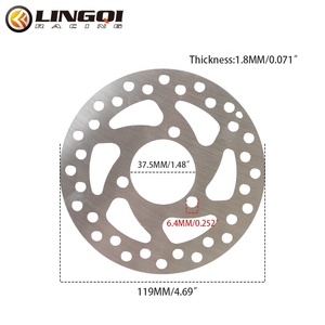 Ling Qi Motorfiets Remschijf 119Mm 37Mm Gat Voor 47cc <span class=keywords><strong>49cc</strong></span> 2 Takt Pocket Bike Mini Crossmotor Atv Quad <span class=keywords><strong>Gas</strong></span> Elektrische <span class=keywords><strong>Scooter</strong></span> - Product Image 3