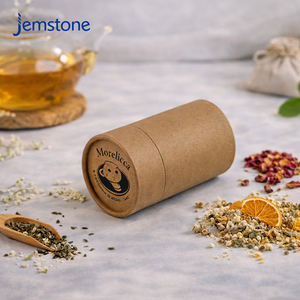 Caja de Cartón Kraft Reciclable Personalizada para Especias y Galletas con Tapa Personalizada, Tubo de Papel Cilíndrico de Grado Alimenticio para Mezclas de Té - Product Image 4