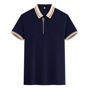 Polo Shirt Short Sleeve Solid Color Polyester Workwear Daily Wear Crimson - Product Image 3