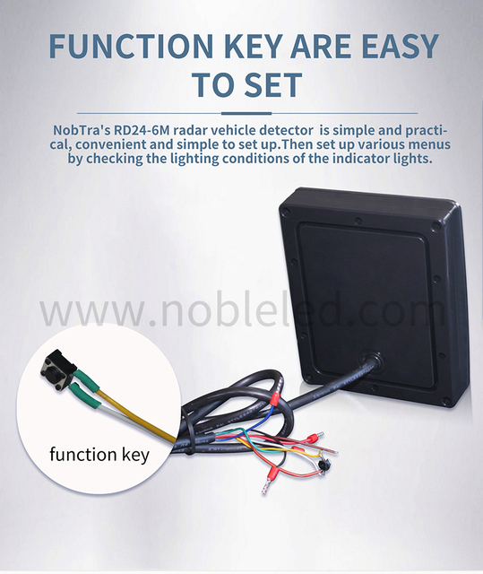 Factory Sell Parking Lot Radar Detector High Quality NBRD24-6M Smart Radar Detector for Sale