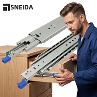 Glissière de tiroir robuste de 76 mm à extension complète avec roulement à billes pour boîte à outils et coffre à outils, utilisation en salle de sport et chambre à coucher, capacité de charge supérieure à 200 kg