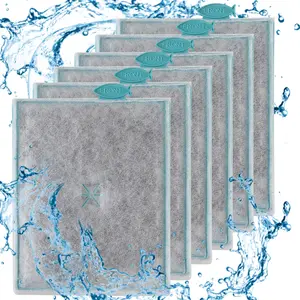 6 Pack Hot Selling Fish Tank Plaat Filter Materiaal Rack Droogplatform Opvulling Watervoorziening Filterelement Blauw 110