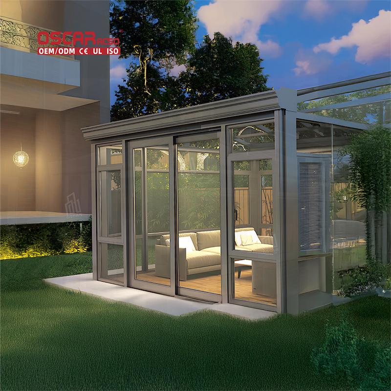 Inum Glass House China Manufacturer Garden Patio Courtyard with Energy Saving and Durable Design Similar to Conservatory Sunroom