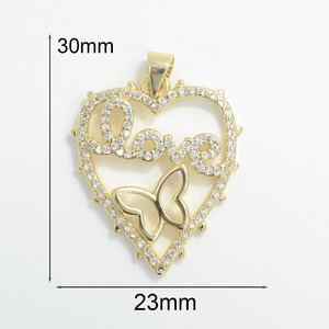 Oferta Especial: Joyería para <span class=keywords><strong>Parejas</strong></span> en Forma <span class=keywords><strong>de</strong></span> Corazón, Chapada en Cobre con Oro <span class=keywords><strong>de</strong></span> 18K, Colgante con Dije <span class=keywords><strong>de</strong></span> Amor, Accesorio para la Creación <span class=keywords><strong>de</strong></span> Joyería Femenina - Product Image 4