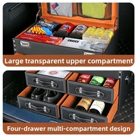 Organisateur de coffre de voiture, boîte de rangement pour coffre, boîte de rangement pour SUV et berlines, grande capacité, robuste, étanche, avec serrure