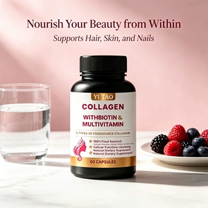 Collagen Capsules Vitamin C Hyaluronic Acid Anti-Aging Supplement OEM for Hair Growth Skin Nails Joint Bone Health - Product Image 3