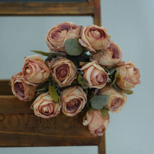 Künstliche Blumen Rose Bunch 7 Kopf Rot Rosa Rose Ewige Hochzeits blume Dekorieren Dekorative Blumen - Product Image 2