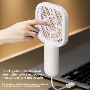 2026 New Electric Mosquito Swatter 2-in-1 Foldable Fly Swatter USB Rechargeable <b>Bug</b> <b>Zapper</b> with Purple Light Mosquito Trap - Product Image 4