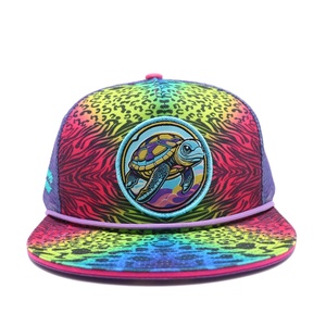 Unisex Custom 5 Panel <b>Flat</b> Brim Velour Oxford Fabric Trucker <b>Hat</b> Sun Protective Adjustable Four Seasons Rubber Stylish Rope - Product Image 2