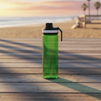 Bouteille de sport aquatique sans BPA 700ml en plastique pour salle de sport en plein air Bouteille de boisson Pop-up Sipper avec couvercle Bouteille d'eau durable