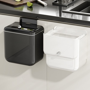 ถังขยะติดผนังในครัวพร้อมฝาปิดสำหรับตะกร้ากระดาษของในบ้าน - Product Image 3