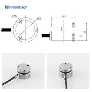 फैक्टरी संपीड़न फ्लैट डायाफ्राम टाइपफोर्स सेंसर भार कोशिका गुरुत्वाकर्षण ट्रांसड्यूसर लोडसेल मिनी 50 किलोग्राम 100 किलोग्राम 1 टी 2 टी - Product Image 5