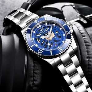 Reloj Mecánico Berjani PD-1659 con Esfera Esqueletizada, Automático, para Hombre, de Acero Inoxidable, Resistente al Agua 100m, con Cierre Plegable - Product Image 2