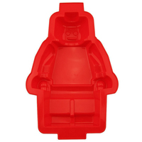 Roboterförmige Silikonform - Maßgefertigte Lebensmittelqualität Backform für Kinder, BPA-freie Antihaft-Dampfkuchenform 0-12 Monate