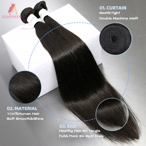 Bó Tóc Thẳng XS Lớp 10A Tóc Khỏe Mạnh Bền Bỉ Từ Người Hiến Tặng Trẻ Tuổi Ngọc Trai Đen Thiên Nhiên Tóc Nối Thẳng - Product Image 6