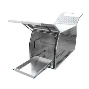 Cage pour chien en aluminium robuste avec tiroir de rangement, cage de transport pour chien pour pick-up verrouillable, taille/couleur personnalisées disponibles - Product Image 4