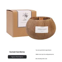 Coquille de noix de coco écologique à la main aromathérapie bougie boîte-cadeau noël atmosphère moderne niche haut de gamme chambre créative