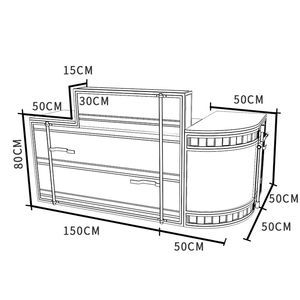 Cajero gimnasio <span class=keywords><strong>Internet</strong></span> celebridad minimalista hierro estilo Industrial Bar Retro moderno pequeño mostrador de recepción - Product Image 6