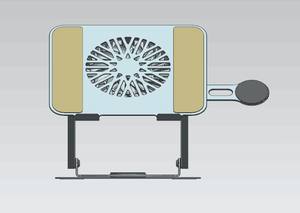 Great Roc 2025 Support pour ordinateur portable en métal le plus innovant avec <span class=keywords><strong>ventilateur</strong></span> magnétique amovible 360 <span class=keywords><strong>ventilateur</strong></span> de refroidissement réglable pour ordinateur portable <span class=keywords><strong>17</strong></span> <span class=keywords><strong>pouces</strong></span> - Product Image 6