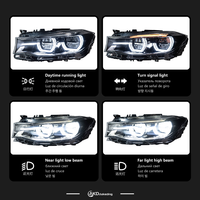 Feux de voiture pour BMW F34 Série 3 GT, phares LED 2013-2020, feux de jour F34, clignotants, feux de route, yeux d'ange, accessoires