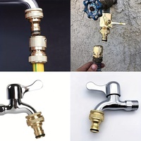 Adaptateur standard en laiton massif de 1/2 pouce à 3/4 pouce |   Connecteur de tuyau pour lave-linge |   Pistolet à eau pour lavage de voiture et accessoire de robinet