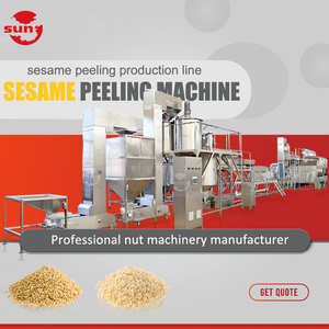 Ligne de production industrielle indienne de fabrication de tahini nettoyage automatique de la peau séparant l'épluchage des graines de sésame décortiqueuse - Product Image 1