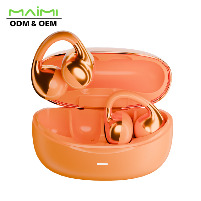 Maimi 2026 New BT6.0 OWS Wireless Earbuds Electroplated Clip-on Headphones Air Conduction Open Ear Sport Earphones