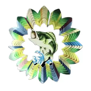 Outdoor Wind Spinner For Garden Metal Wind Spinner 3D Wind Spinner For Hanging Decoration