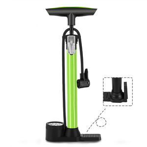 Pompe à pied pour vélo avec manomètre, poignée en T et pince pour tube, compatible avec les valves Schrader et Presta pour tous les vélos et ballons de sport - Product Image 5