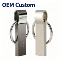 Flashdisk High Speed 8GB 16GB 32GB 128GB Metal USB Stick 3.0 Pendrive Gantungan Kunci Metal Flash Drive USB 2.0 Pendrive dengan Gantungan Kunci