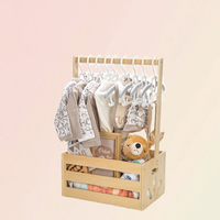 Caisse de rangement en bois pour baby shower, panier cadeau DIY pour bébé, idéale pour la décoration de fête de naissance - Vente chaude