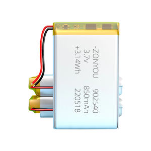 도매 고성능 902540 파우치 셀 리포 배터리 850mAh 긴 수명 500회 사이클 소비자 전자제품, 전동 공구, 장난감용 - Product Image 1