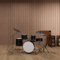 Panneaux muraux insonorisants en bois en gros, panneaux muraux acoustiques intérieurs en bois, panneaux acoustiques européens en polyester