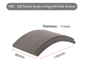 Pastilla de freno YWZ, Placa de fricción ranurada para torre de grúa, Accesorios Bucelite, Resistencia al desgaste, China, Giro corto - Product Image 6