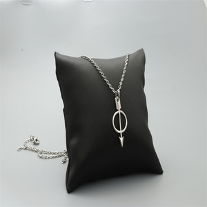Collier pendentif flèche en acier inoxydable, bijoux unisexe à la mode, couleur argent blanc, cadeau - Product Image 2