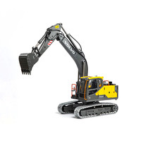 E010-003 Double E Hobby Excavadora RC Volvo 1:14 2.4G 24CH con Control Remoto, Excavadora EC160, Vehículo Eléctrico de Juguete Totalmente Funcional