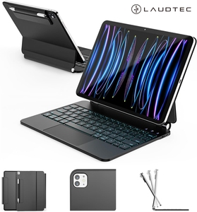 คีย์บอร์ด Magic Keyboard สำหรับ iPad Air 11 <span class=keywords><strong>Pro</strong></span> 11 นิ้ว และ Air 10.9 นิ้ว พร้อมไฟแบ็คไลท์แบบสปริง แทร็คแพดแบบมัลติทัช ขายส่ง OEM/ODM/รับผลิตแบรนด์ส่วนตัว - Product Image 1