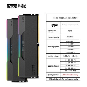 Kefu 16G/24G 2 Módulos de Memoria DDR5 para Escritorio 7200MHz Gaming REG ECC Modelo KSD432G32C16RDZ Stock de Molde Privado RAM para Gaming de Escritorio - Product Image 6