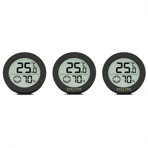 Termometro ambiente (1,36x5,5cm) set 3 pz con allarme anti-muffa Black WSH0008 - Product Image 2