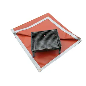 Size Customizable Square Fire Resistant Under Grill Mat Outdoor Fire Pit Mat Deck and Patio BBQ Under Grill Mat