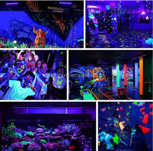 Barre lumineuse LED <span class=keywords><strong>UV</strong></span> violette noire à 36 LED pour fête d'Halloween, peinture phosphorescente, lampe de scène, projecteur mural - Product Image 5