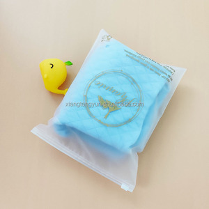 Oem Custom Matte/frosted Biodegradable Zipper Bags,T Shirt Swimwear Packing Zip Lock Clothing Bags With Logo
