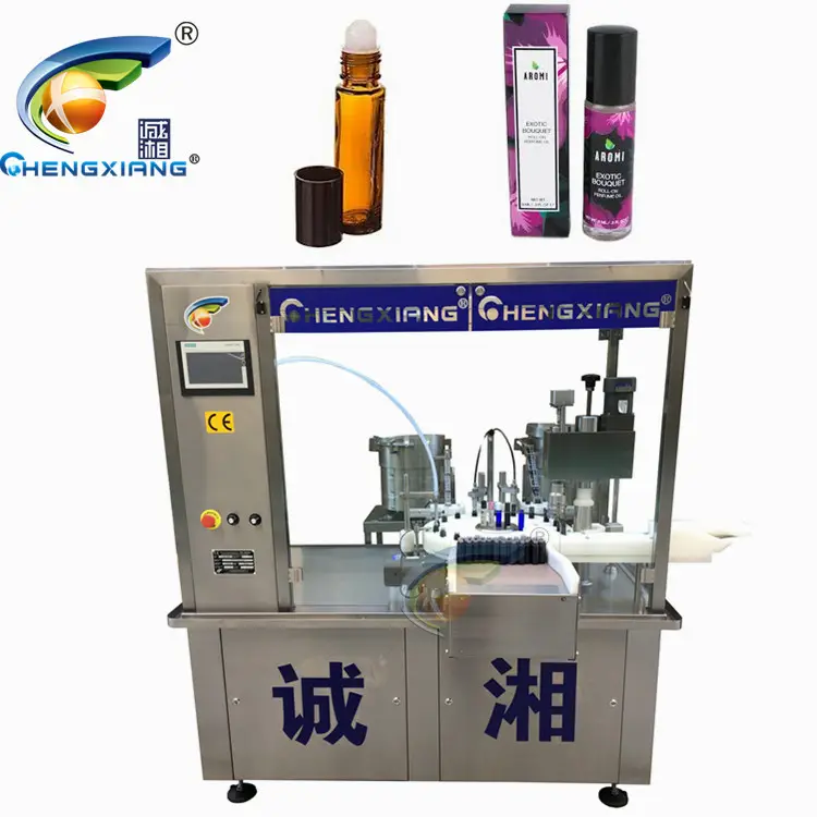 Easily cleaning automatic 5ml 10ml essential oil perfume roll-on bottle filling capping machine filling line