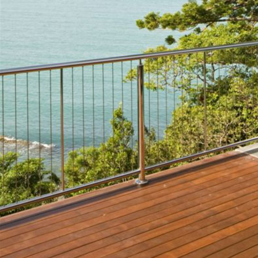 Vertcal Cable Railing Exterior Vertical Cable Railing System - Matte Black Stainless Aluminum ...