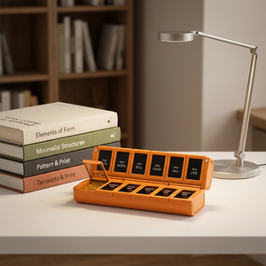 Organisateur de pilules hebdomadaire 2 fois par jour, design pliable magnétique, boîte de rangement en plastique de qualité alimentaire, portable - Product Image 6