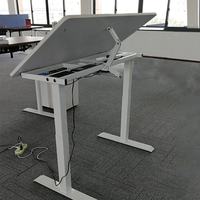 Bureau de travail à domicile moderne, automatique, ergonomique, électrique, réglable en hauteur, écologique, avec cadre à trois moteurs, mécanisme pliable, en métal