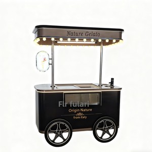 Carrito de Helados <span class=keywords><strong>Meico</strong></span> Negro Modelo Tres, Fabricado en China, 110V, Carrito Móvil para Venta de Snacks al Aire Libre - Product Image 5